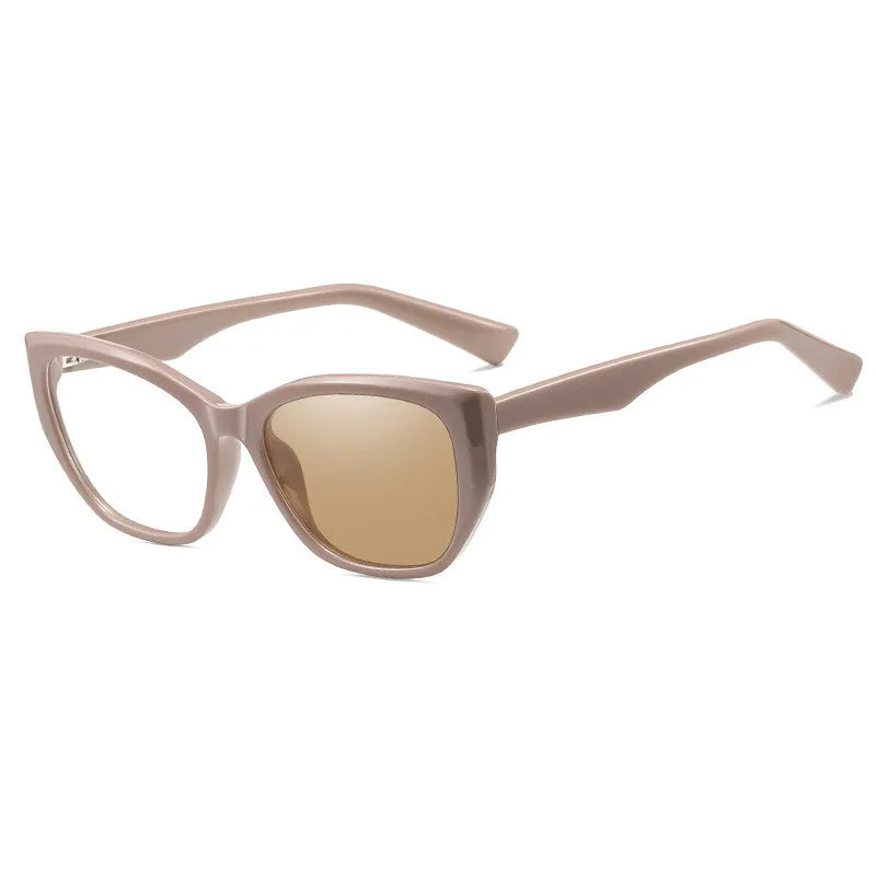 CCspace Women's Full Rim Square Tr 90 Titanium Photochromic Reading Glasses 321830