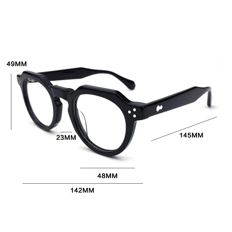 Gatenac Unisex Full Rim Flat Top Oval Acetate Reading Glasses G62207