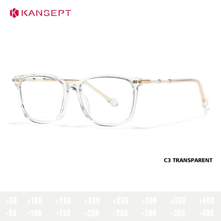 Kansept Women's Full Rim Square Tr 90 Alloy Reading Glasses 427001