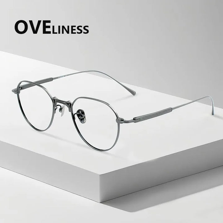 Oveliness Women's Full Rim Flat Top Oval Titanium Eyeglasses 927101