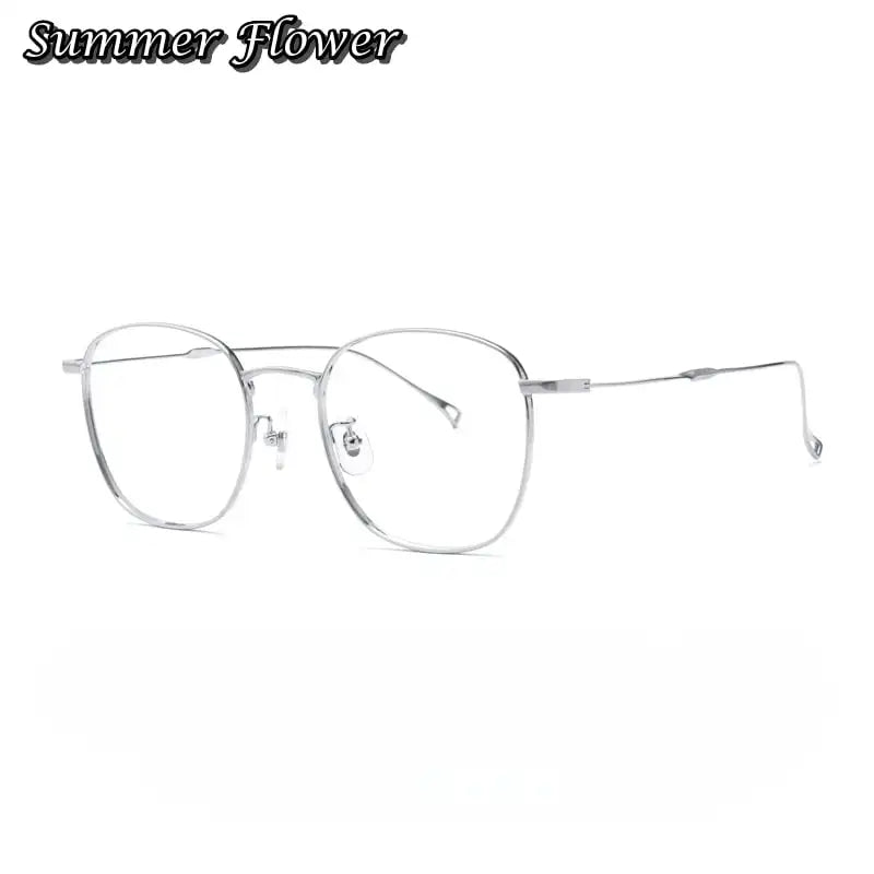 Summer Flower Unisex Full Rim Square Titanium Eyeglasses 686247