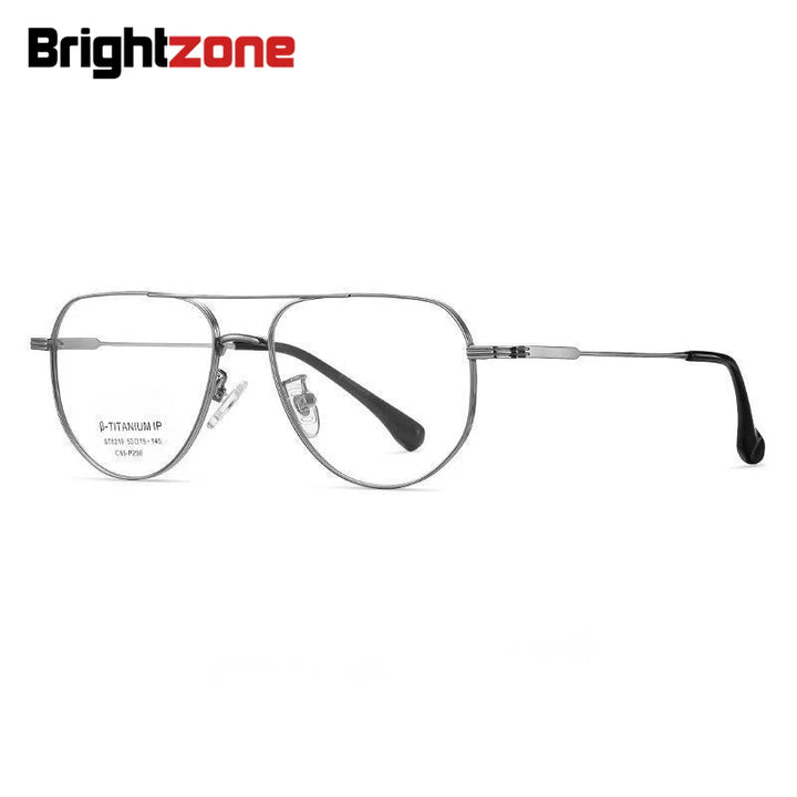 Brightzone Women's Full Rim Square Double Bridge Titanium Eyeglasses 62019 Full Rim Brightzone