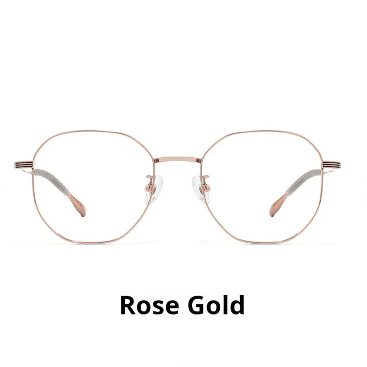 Momoja Women's Full Rim Polygon Square Titanium Alloy Eyeglasses 722003