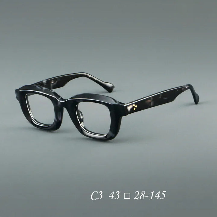 CCspace Unisex Full Rim Thick Square Tr 90 Alloy Reading Glasses 3212