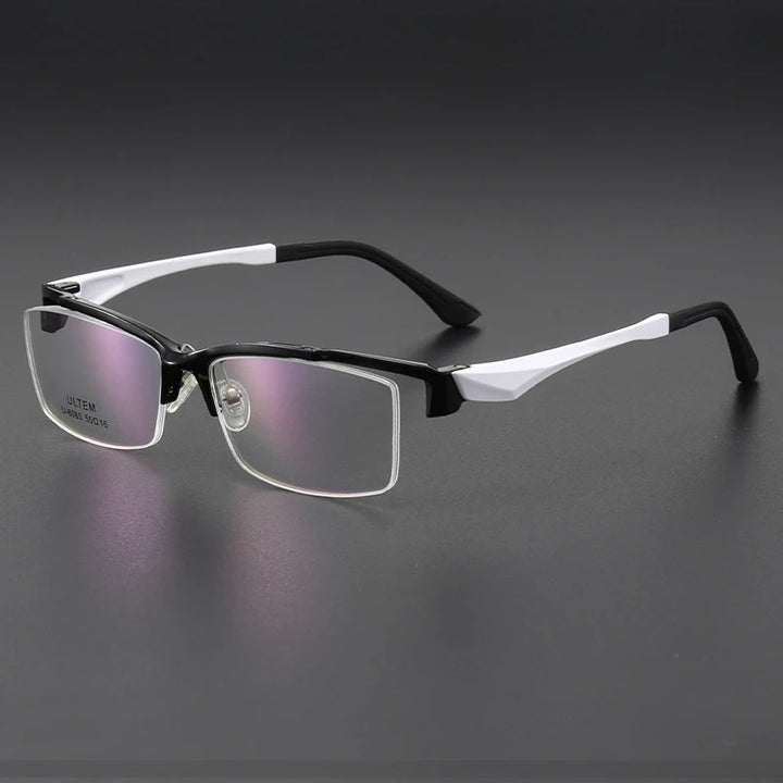 Muzz Men's Semi Rim Square TR 90 Pc Sport Eyeglasses 88085