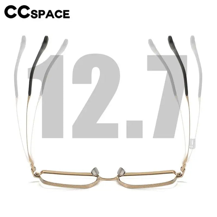 CCSpace Men's Full Rim Square Titanium Eyeglasses 57207 Full Rim CCspace   