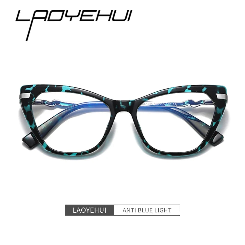 Laoyehui Women's Full Rim Cat Eye Tr 90 Alloy Reading Glasses L2107 Reading Glasses Laoyehui   