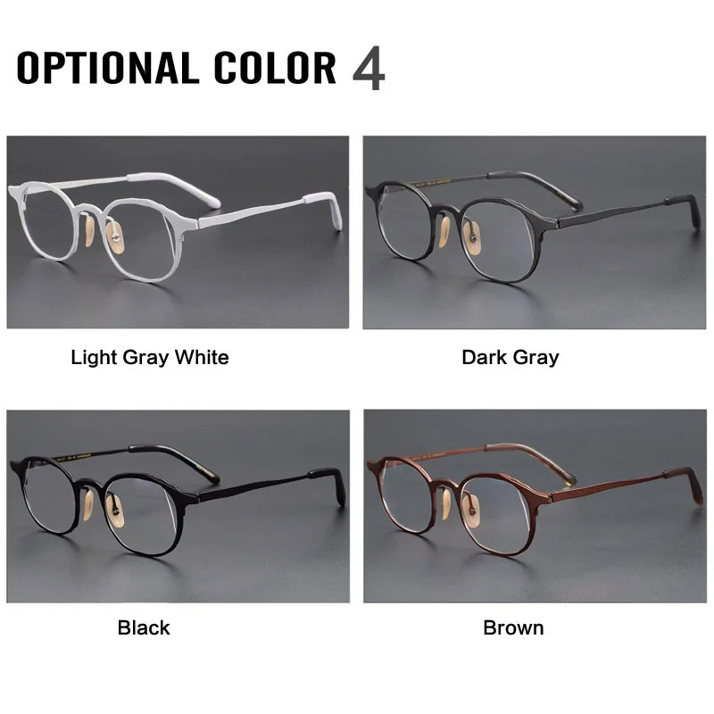 Muzz T7747 unisex oval pure titanium prescription eyeglasses — view 3