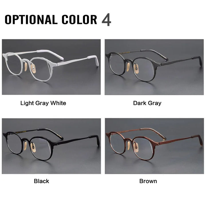 Muzz T7747 unisex oval pure titanium prescription eyeglasses — view 3