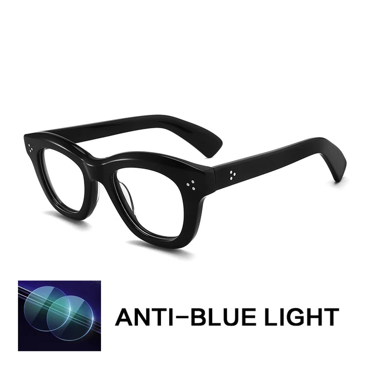 Gatenac Unisex Full Rim Square Thick Acetate Reading Glasses G2416