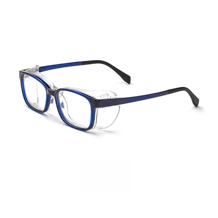 Hdcrafter Unisex Full Rim Rectangle With Clip On Shields PC Frames 910210 FuzWeb