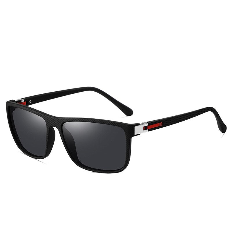 Yimaruili Unisex Full Rim Square Tr 90 Polarized Sunglasses C3045 Sunglasses Yimaruili Sunglasses Black Gray C1 Other 