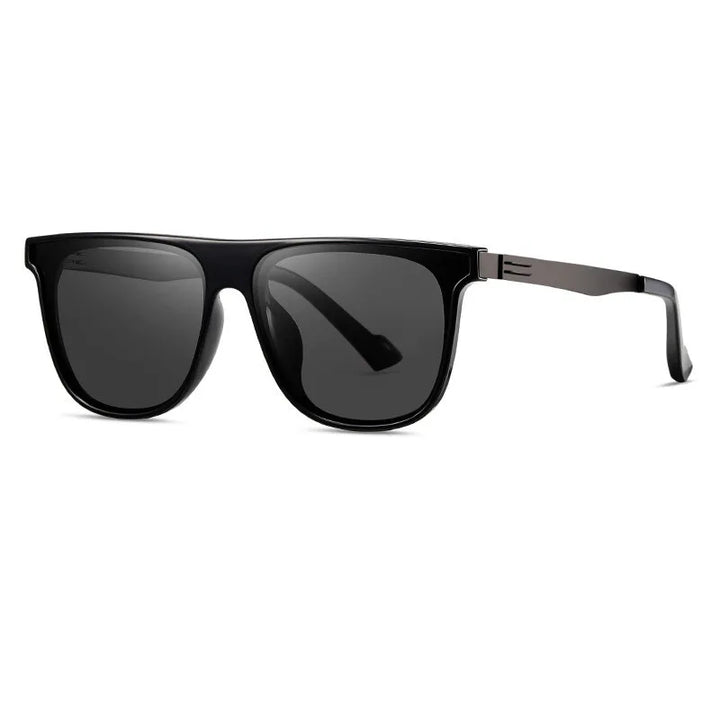 CCspace Men's Full Rim Square Tr 90 Alloy Sunglasses 307543