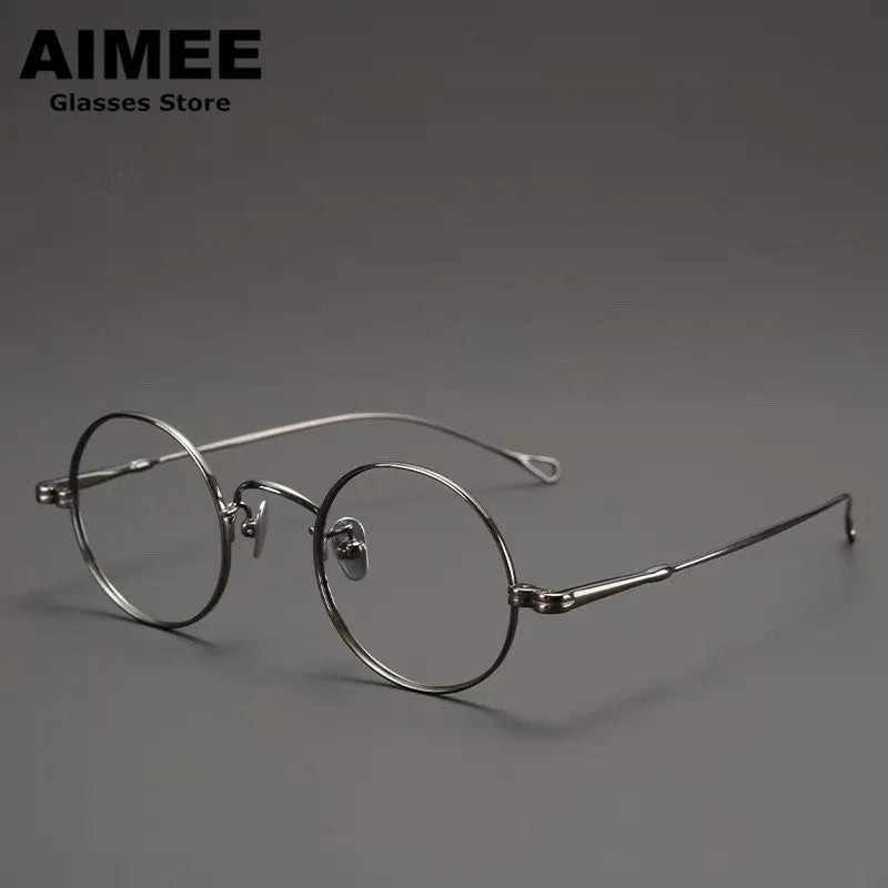 Aimee Women's Full Rim Round Titanium Eyeglasses 541505