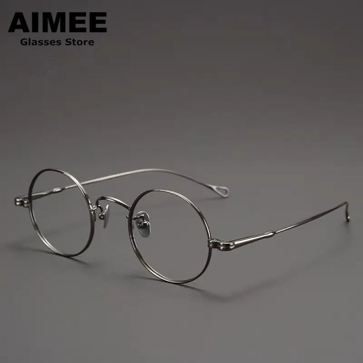 Aimee Women's Full Rim Round Titanium Eyeglasses 541505