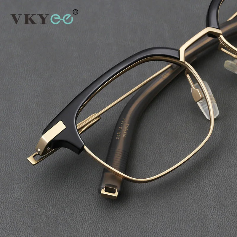 Vicky Men's Full Rim Big Square Titanium Acetate Reading Glasses 44107 Reading Glasses Vicky   