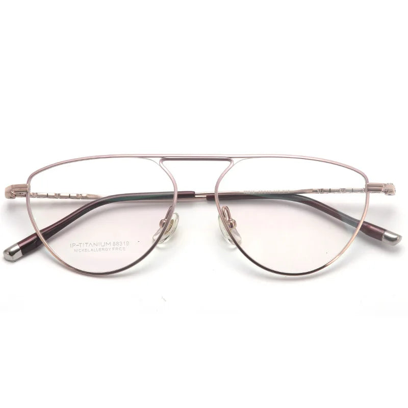 Muzz Unisex Full Rim Oval Brow Line Titanium Eyeglasses 88319