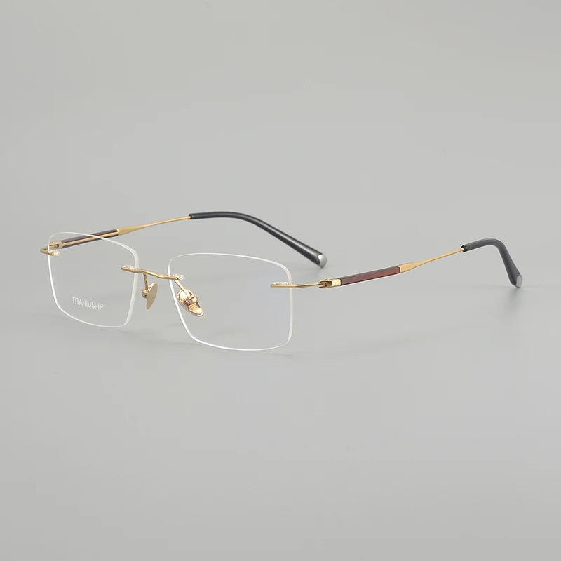 Muzz ZRB2 men's rimless pure titanium prescription eyeglasses — view 4