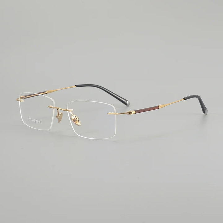 Muzz ZRB2 men's rimless pure titanium prescription eyeglasses — view 4