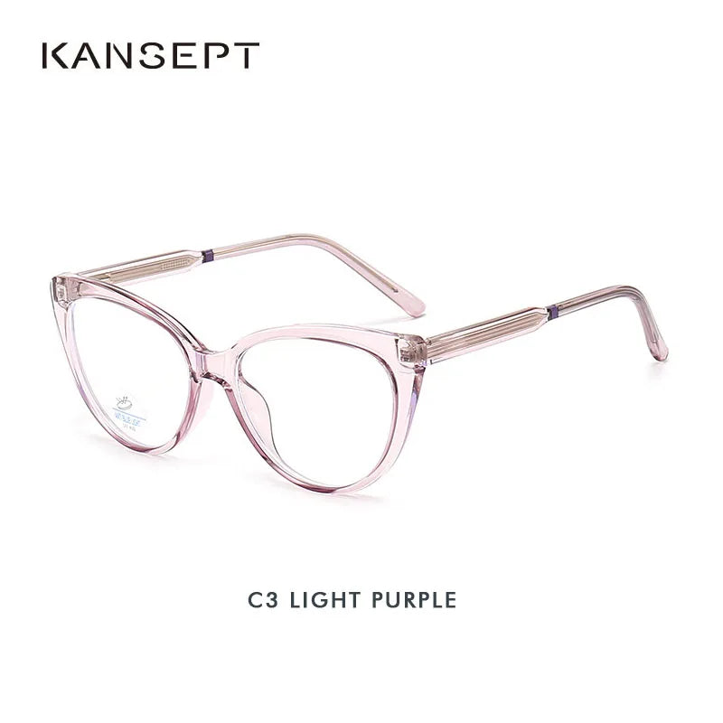 Kansept Women's Full Rim Cat Eye Polycarbonate Eyeglasses 8342 Full Rim Kansept 8342C3 CHINA 