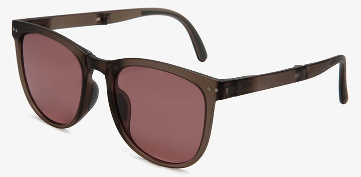 Esnbie Unisex Full Rim Square Acetate Polarized Folding Sunglasses 230135