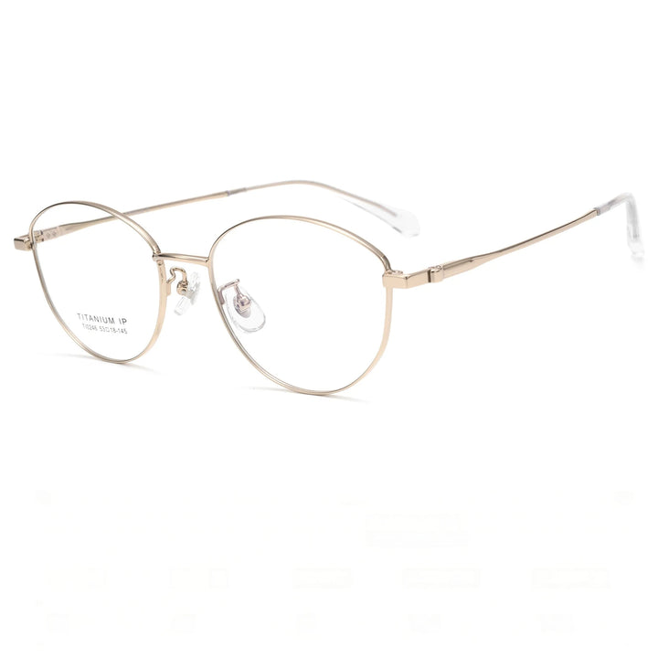 Yimaruili Unisex Full Rim Cat-Eye Pure Titanium Eyeglasses TI0246L — view 7 | Yimaruili at FuzWeb