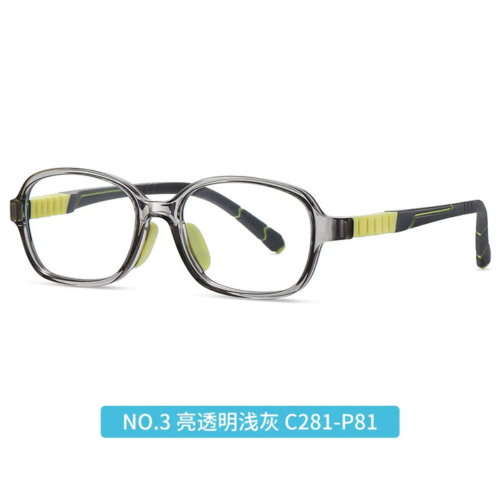 Vicky Unisex Youth's Full Rim Oval Tr 90 Silicone Eyeglasses V0818 Full Rim Vicky ZC818-C281-P81 CHINA 