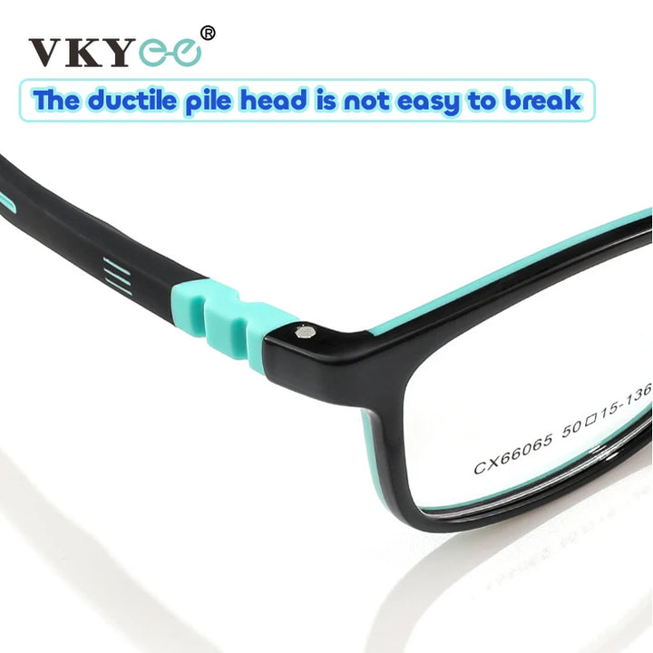 Vicky Unisex Youth's Full Rim Square Tr 90 Silicone Eyeglasses V66065 Full Rim Vicky   