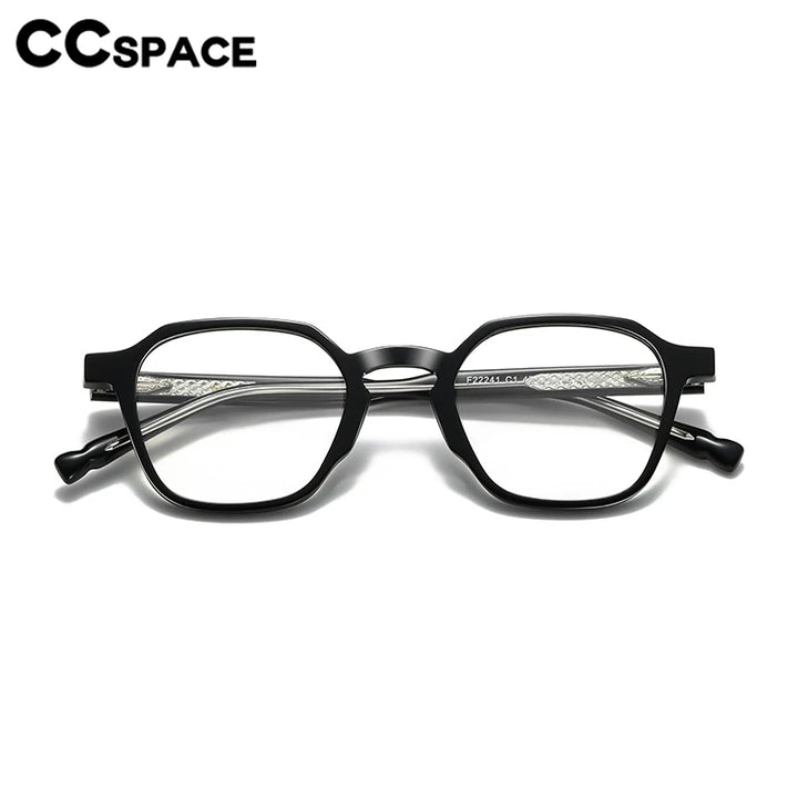 CCspace Women's Full Rim Polygon Square Acetate Reading Glasses 802572