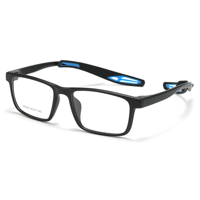 Yimaruili Unisex Full Rim Square Tr 90 Sport Eyeglasses 662682