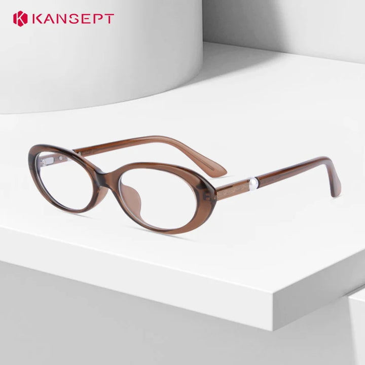 Kansepat Unisex Full Rim Oval Tr 90 Alloy Reading Glasses 77220