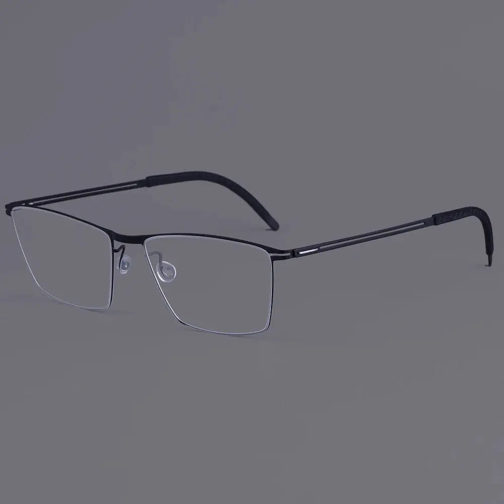 Bobbie 460617 Unisex 138mm Full Rim Square Titanium Frames FuzWeb