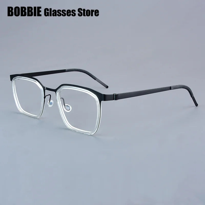 Bobbie Women's Full Rim Square Titanium Acetate Eyeglasses 976569