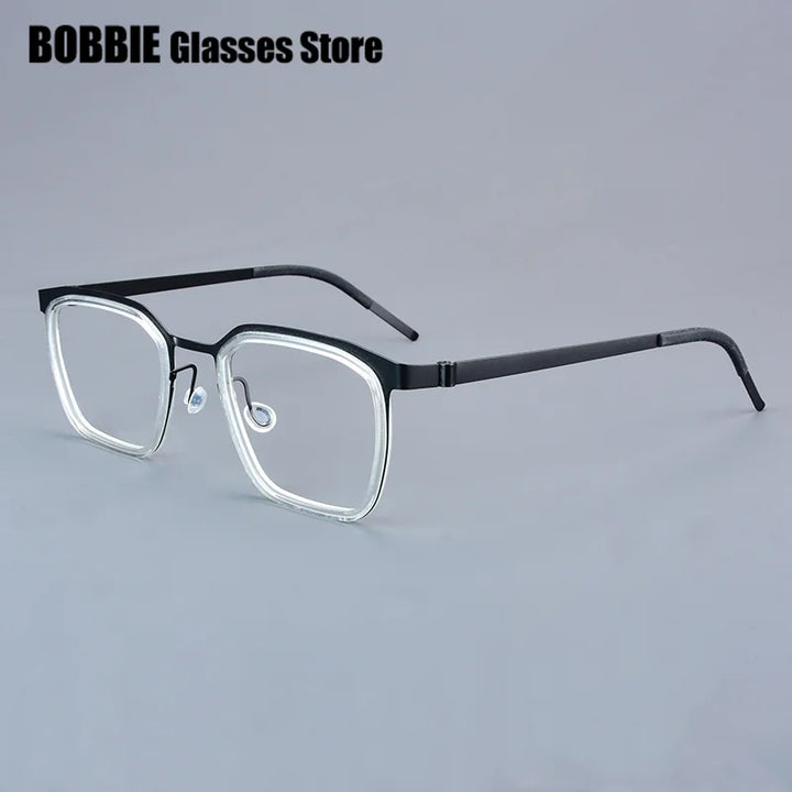 Bobbie Women's Full Rim Square Titanium Acetate Eyeglasses 976569