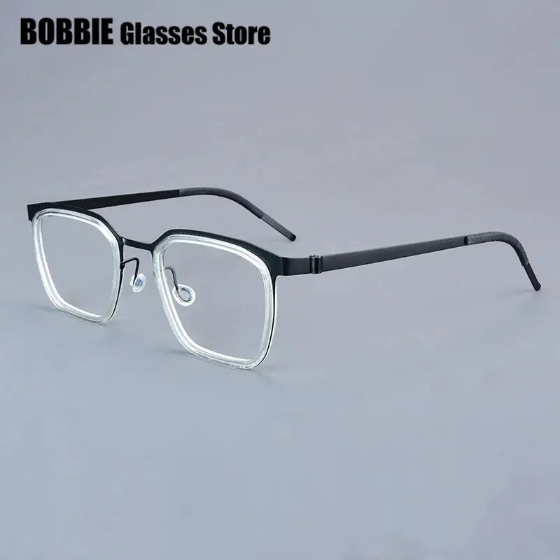 Bobbie Full Rim 976500 Unisex Titanium Square Frames FuzWeb