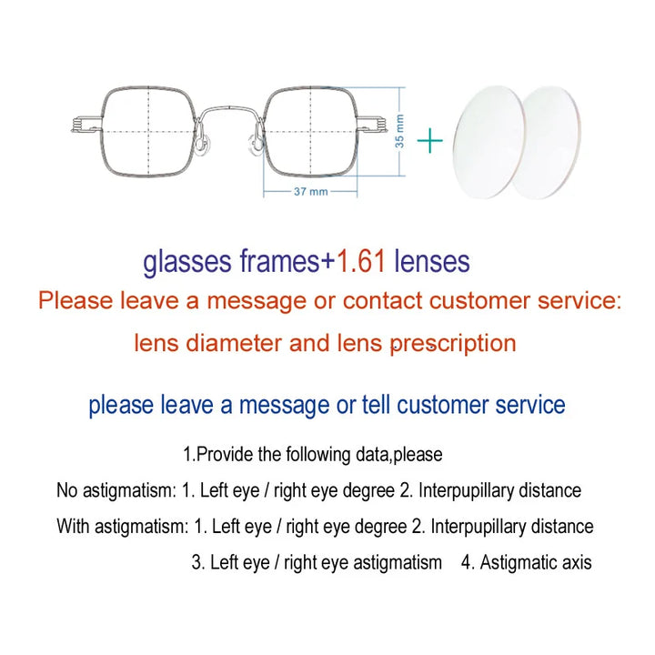 Yujo Unisex Full Rim Square Screwless Customized Steel Eyeglasses 3735 Full Rim Yujo C4 CHINA