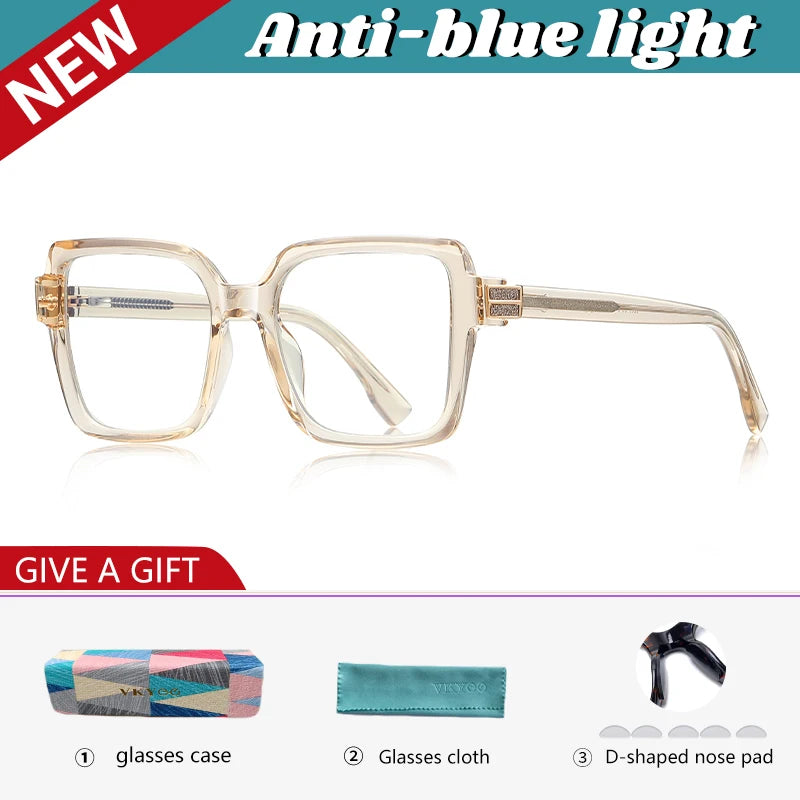 Vicky's Women's Full Rim Square Tr 90 Alloy Reading Glasses 392280