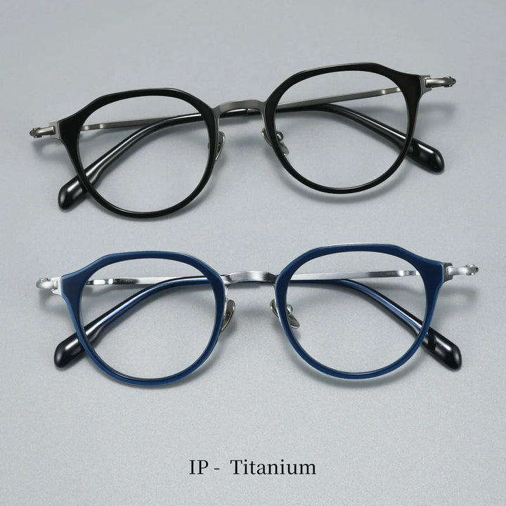 Bclear Unisex Full Rim Round Titanium Eyeglasses BSF-M80910S