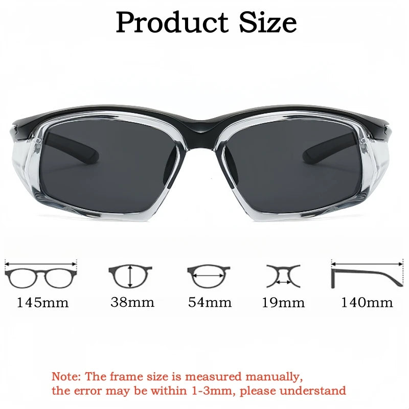 Yimaruili Unisex Full Rim Square Tr 90 Polaroid Lens Sunglasses 662825