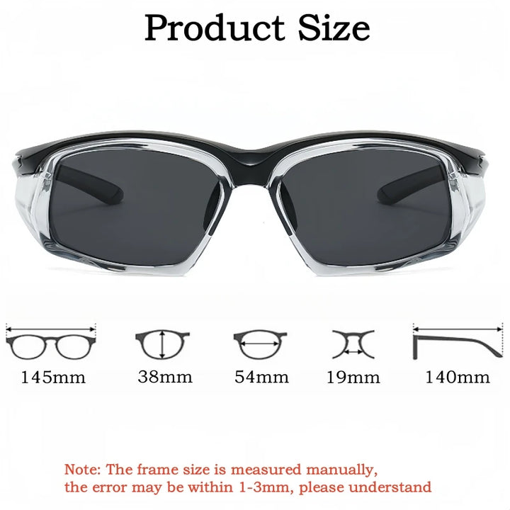 Yimaruili Unisex Full Rim Square Tr 90 Polaroid Lens Sunglasses 662825