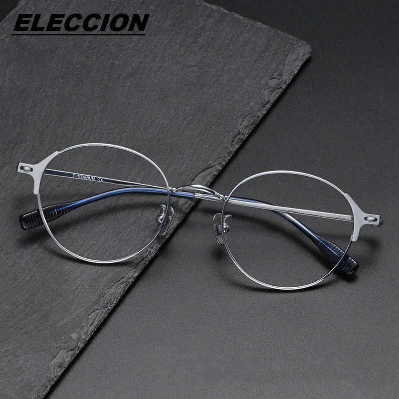 Eleccion Women's Full Rim Oval Round Titanium Eyeglasses 81011