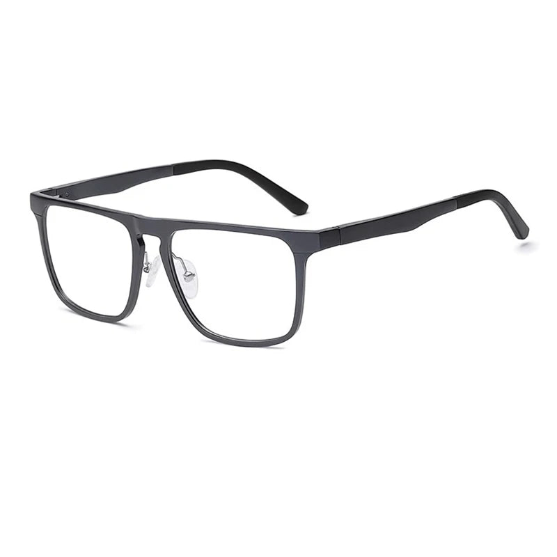Hdcrafter Men's Full Rim Square Brow Line Al-Mg Tr 90 Eyeglasses 946610