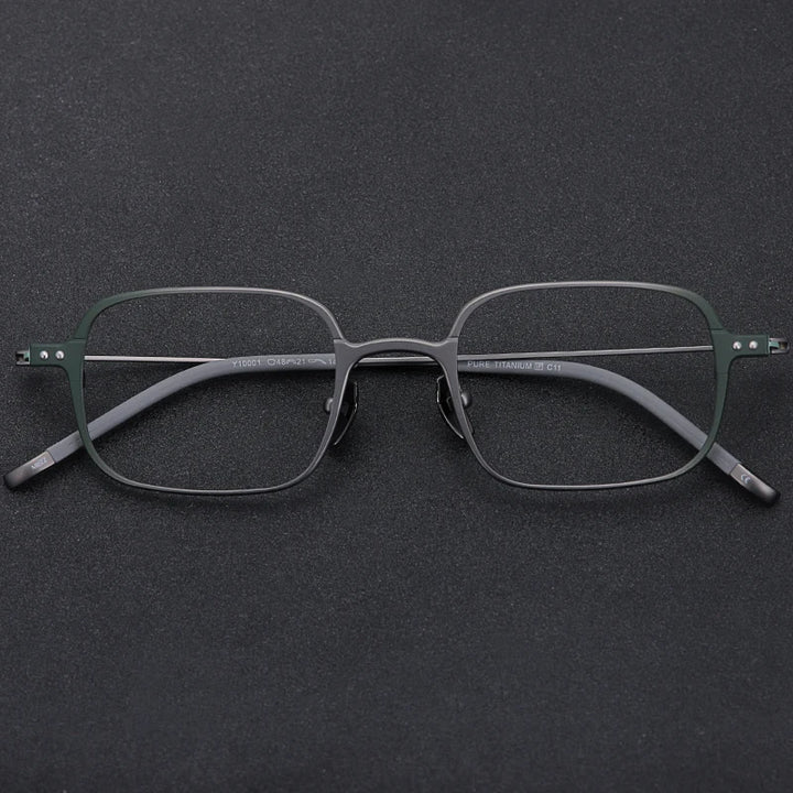 Muzz Y10001 unisex square IP titanium prescription eyeglasses — view 5