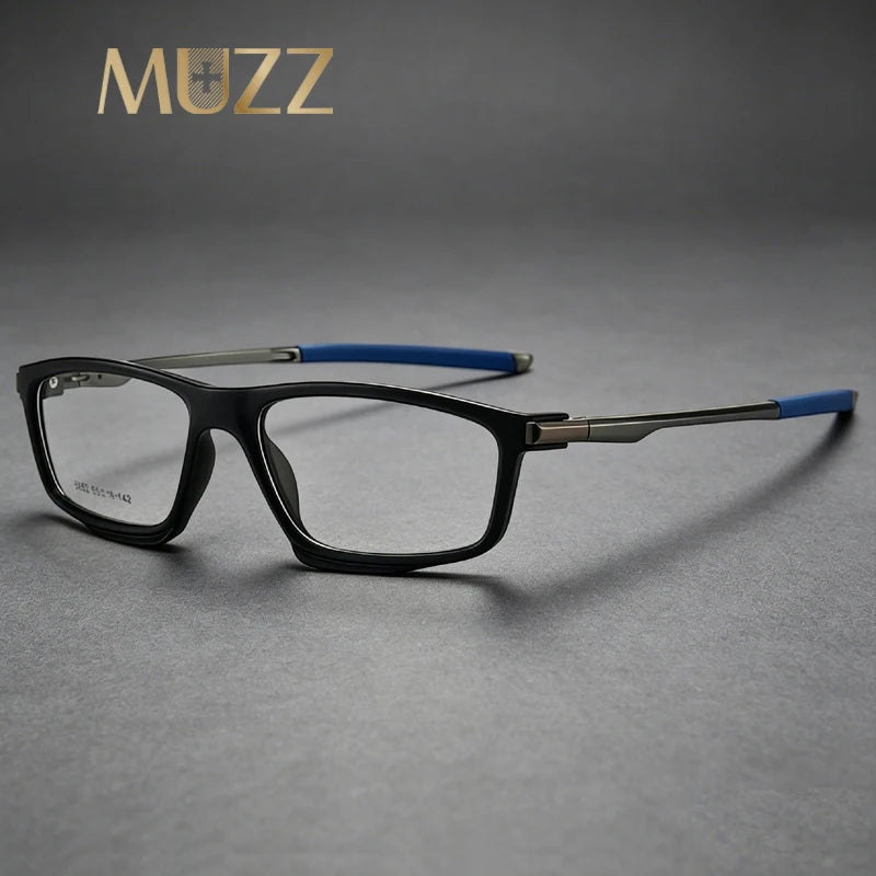 Muzz 58520 men's rectangle sports TR-90 prescription eyeglasses