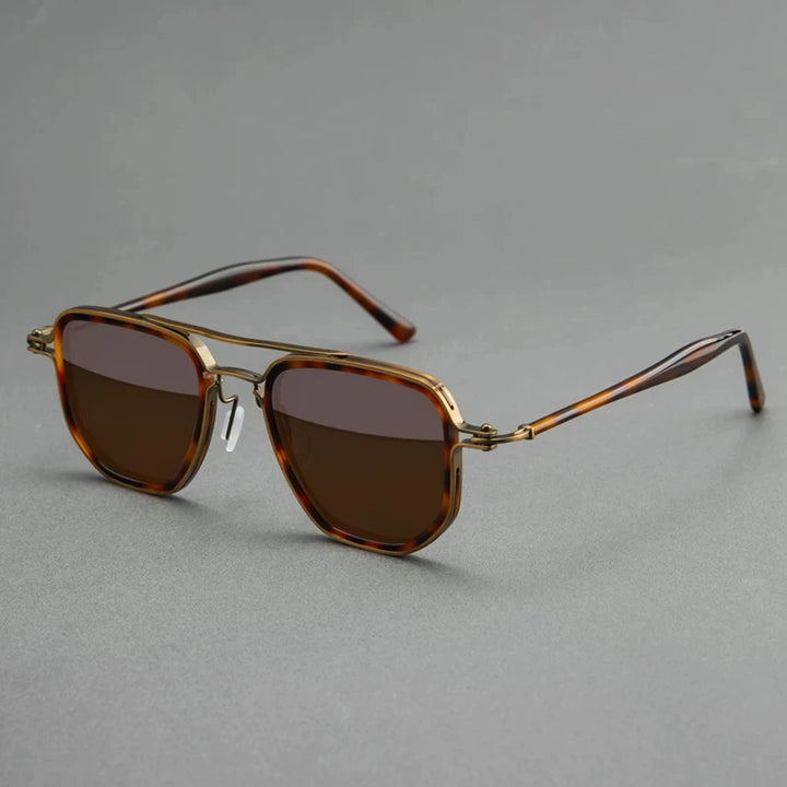 Blackmask Unisex Full Rim Square Titanium Polarized Sunglasses BM-5876S