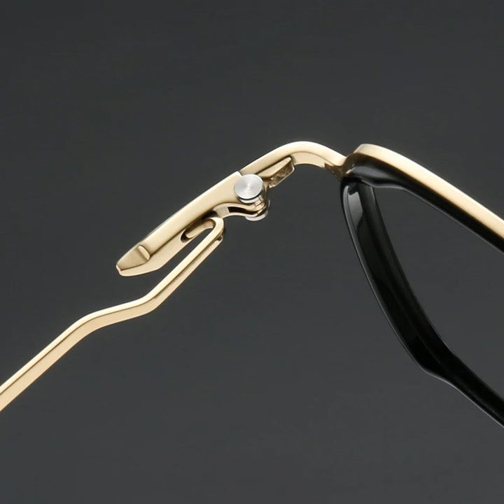 Muzz SH0074 men's square titanium acetate prescription eyeglasses — view 9