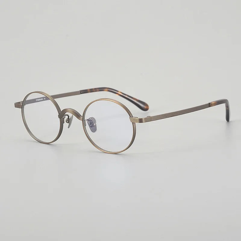 Muzz 116 unisex small round titanium prescription eyeglasses — view 4