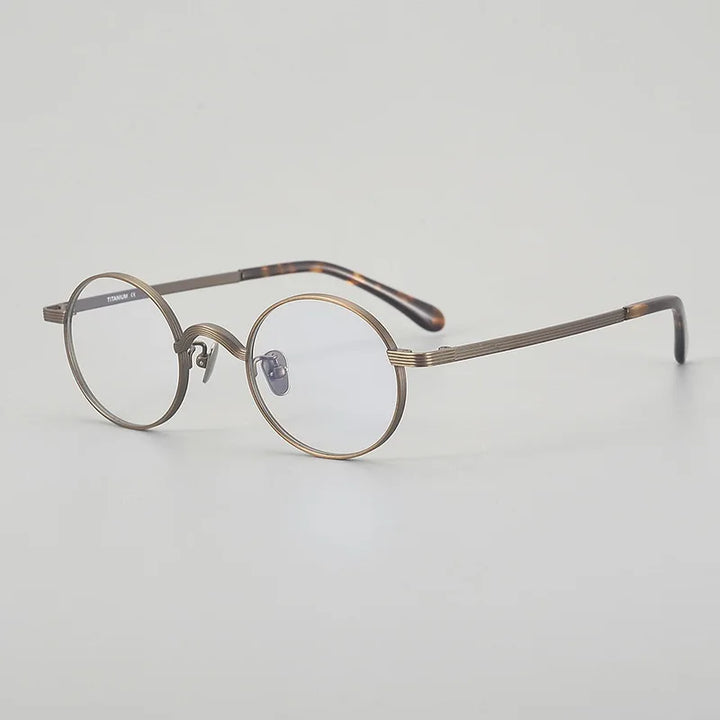 Muzz 116 unisex small round titanium prescription eyeglasses — view 4
