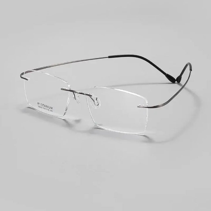 Gmei 160029 Unisex Rimless Square Hingeless Titanium Frames FuzWeb