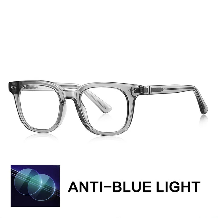 Gatenac Unisex Full Rim Square Tr 90 Titanium Reading Glasses Gxyj2229